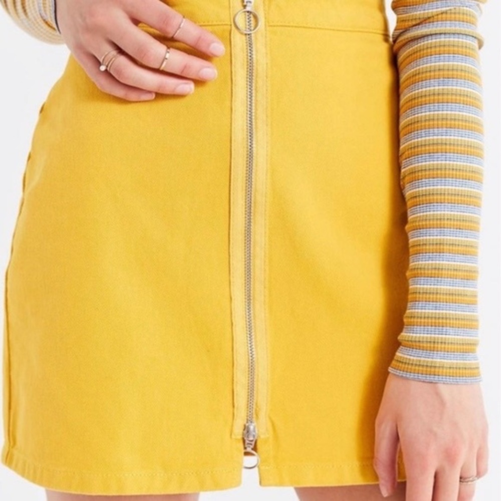Urban Outfitters BDG Yellow zip-up skirt